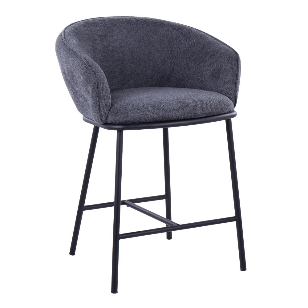 Sleek Steel Counter Stool Set