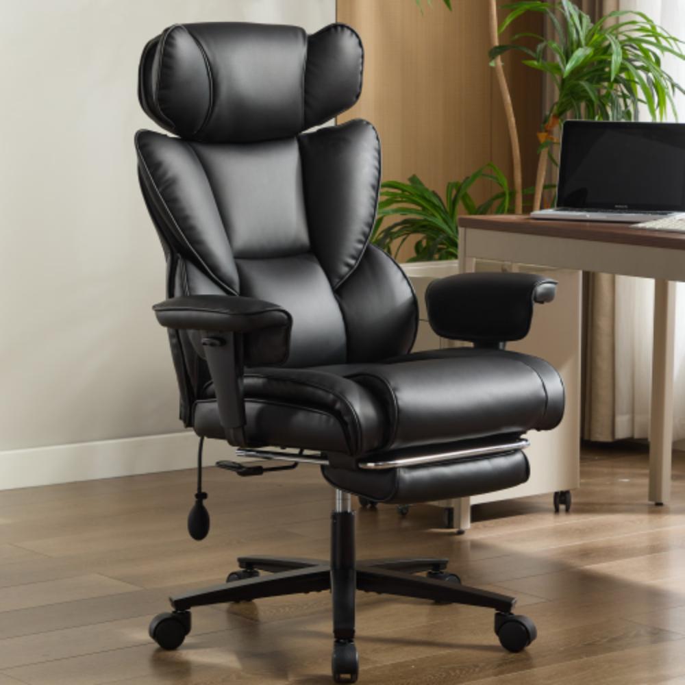 High-Back Office Chair with Adjustable Headrest