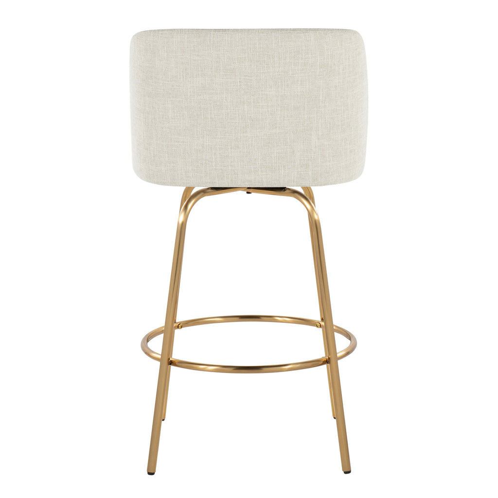 Upholstered Counter Chairs Set of 2