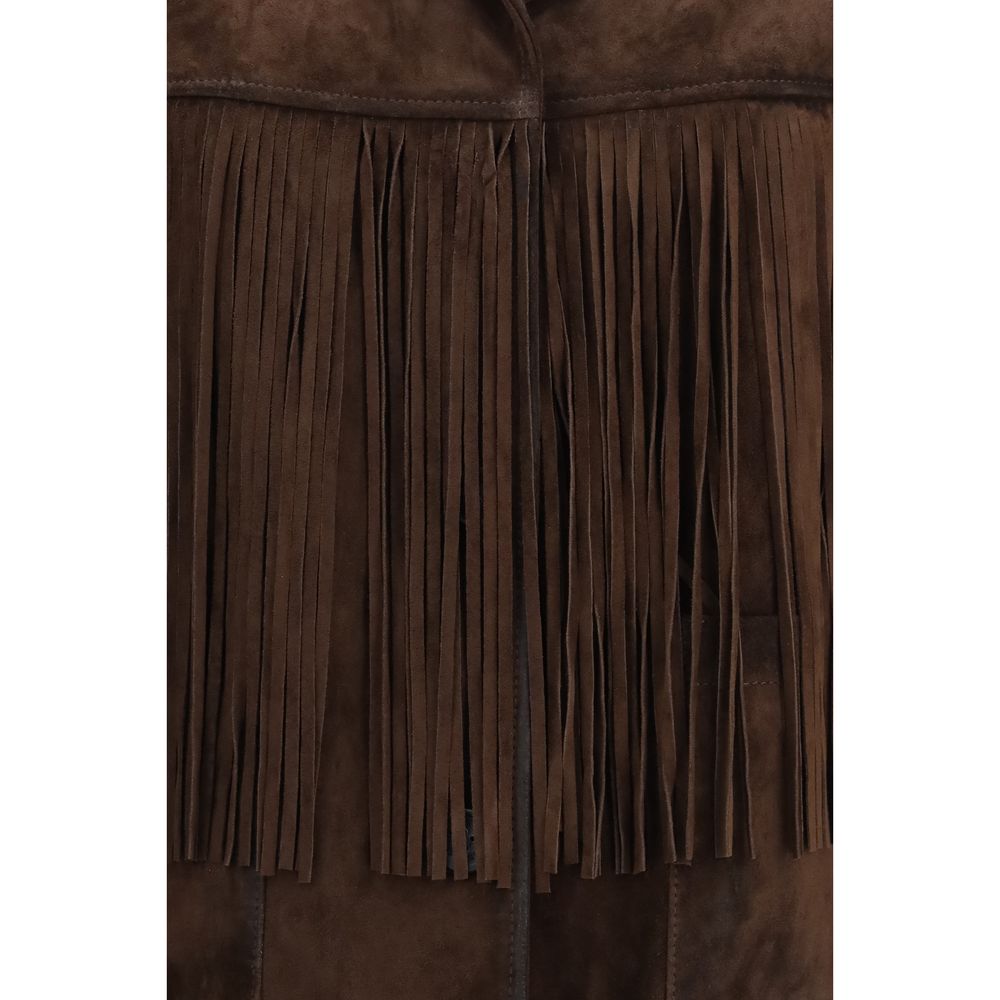Golden Goose Suede Leather Leather Women's Jacket