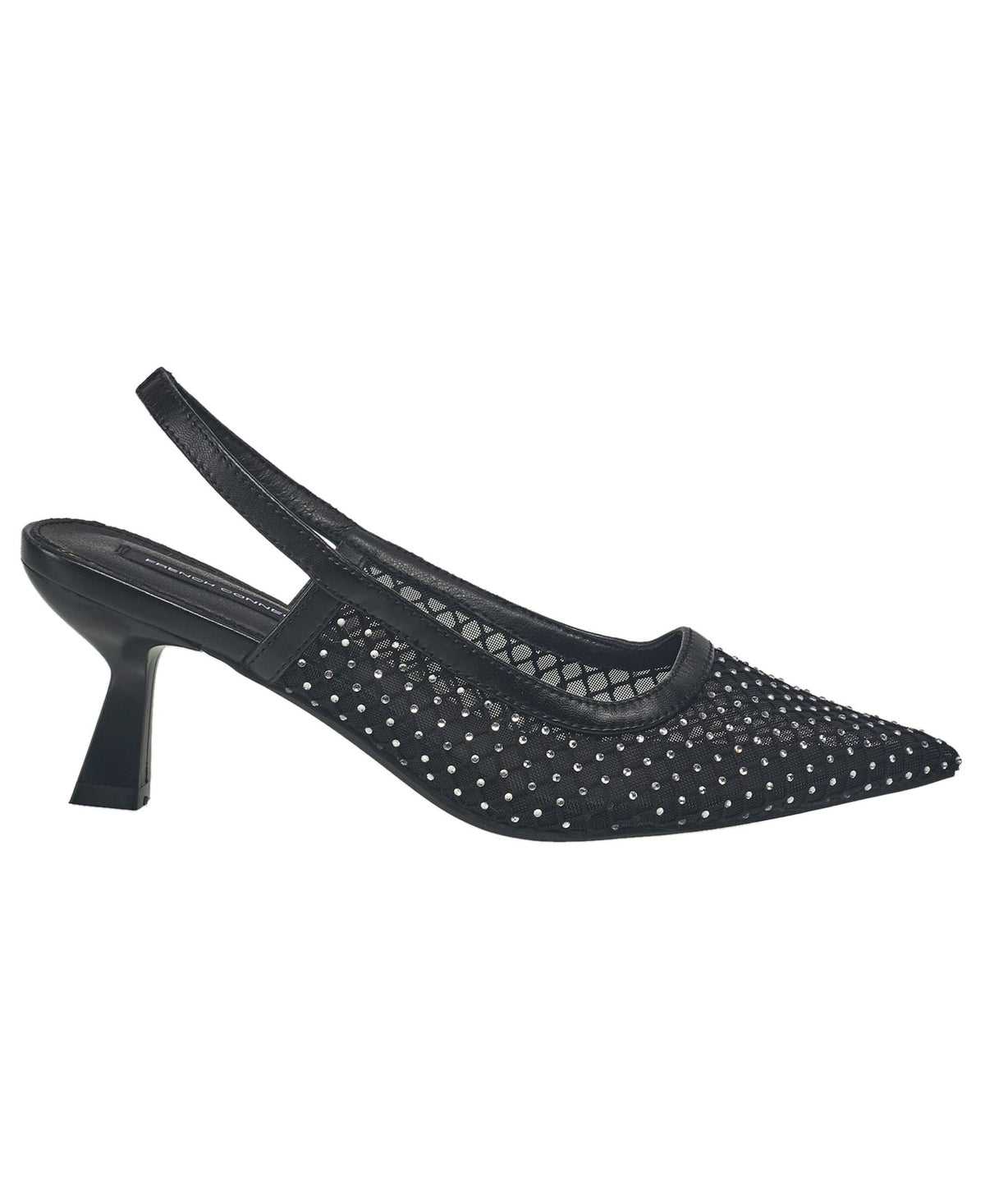 French Connection Women's Elea Mesh and Stone Slingback Heel