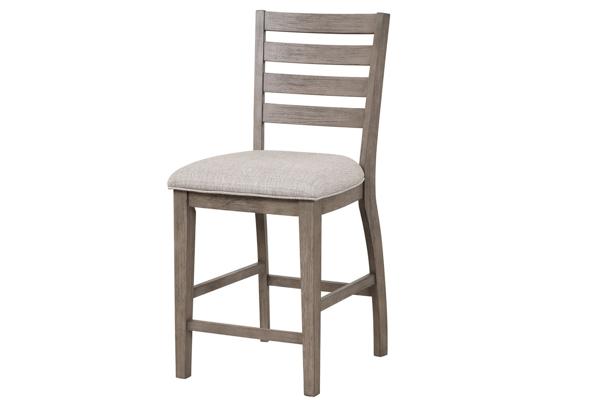 Farmhouse Counter Seating with Ladder Backs Set of 2