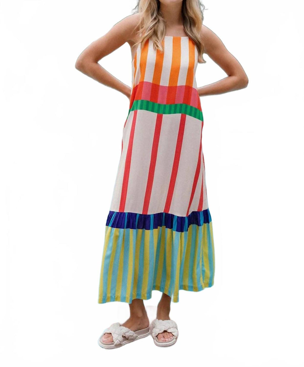 Women's Charlie Striped Maxi Dress In Multi