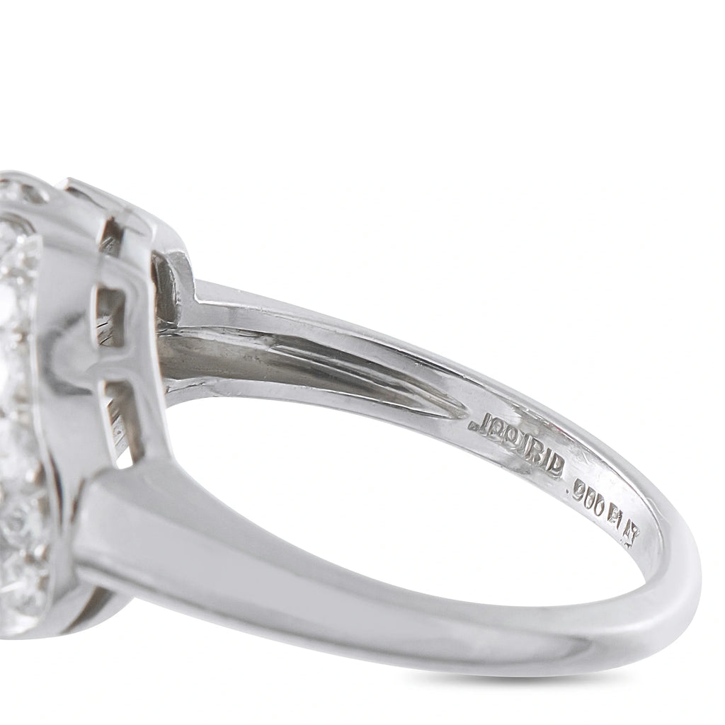 LB Exclusive Platinum 0.90ct Diamond and Ruby Ring MF12-080426