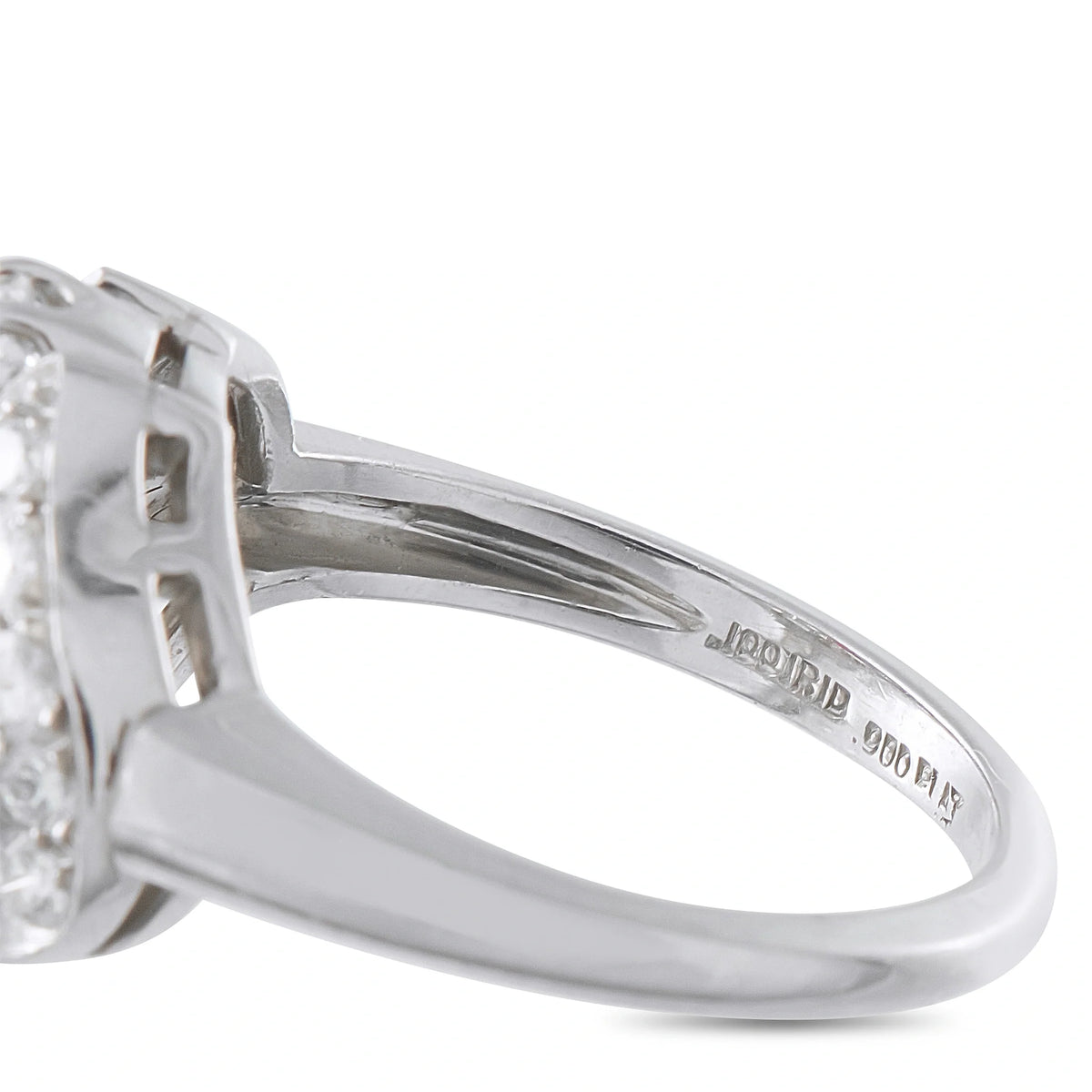 LB Exclusive Platinum 0.90ct Diamond and Ruby Ring MF12-080426
