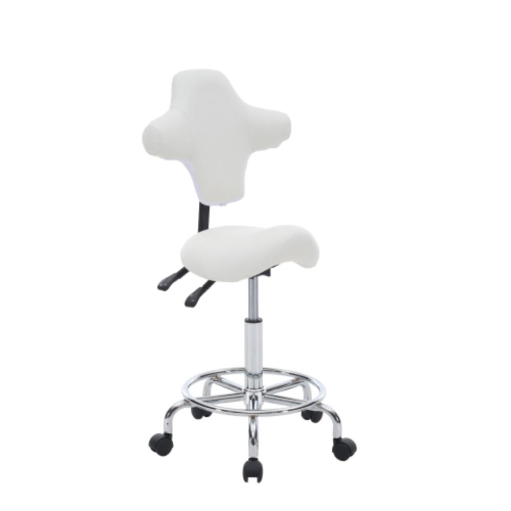 Ergonomic Saddle Stool with Smooth-Rolling Wheels