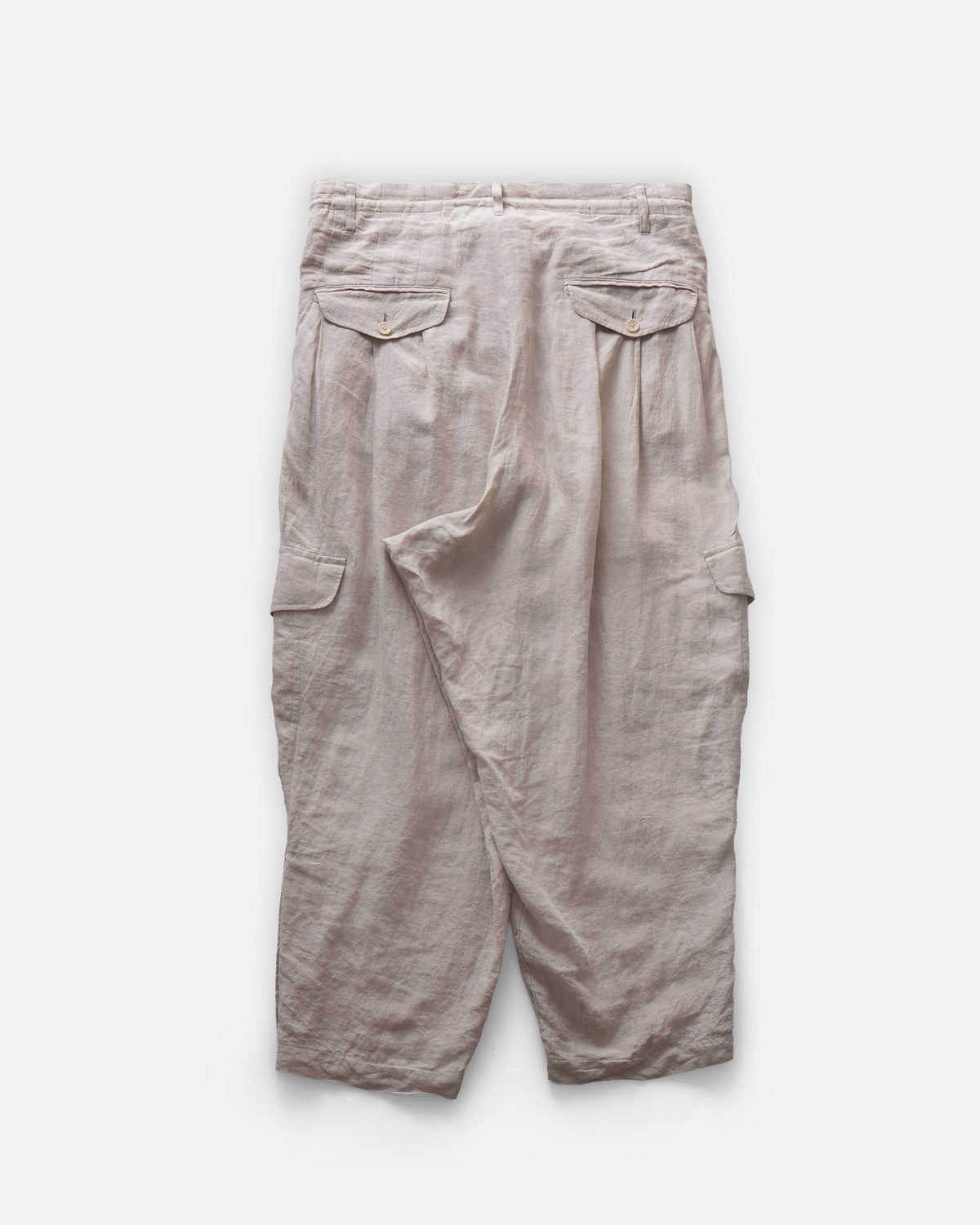 Lace-Up Front Linen Pants