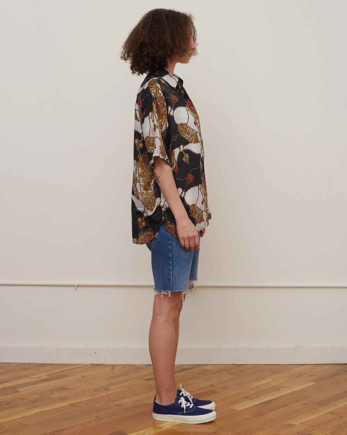 Silk Shirt Short Sleeve / Pattern E