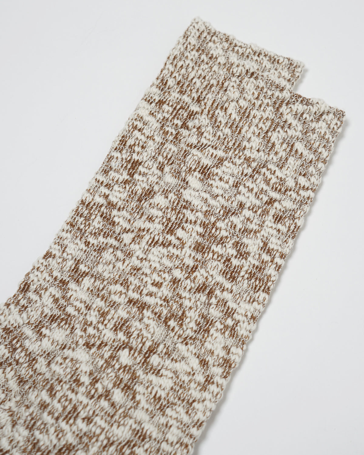 Slub Rib Socks / Brown