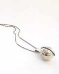 Silver Chain Necklace w/ Chime Ball Charm
