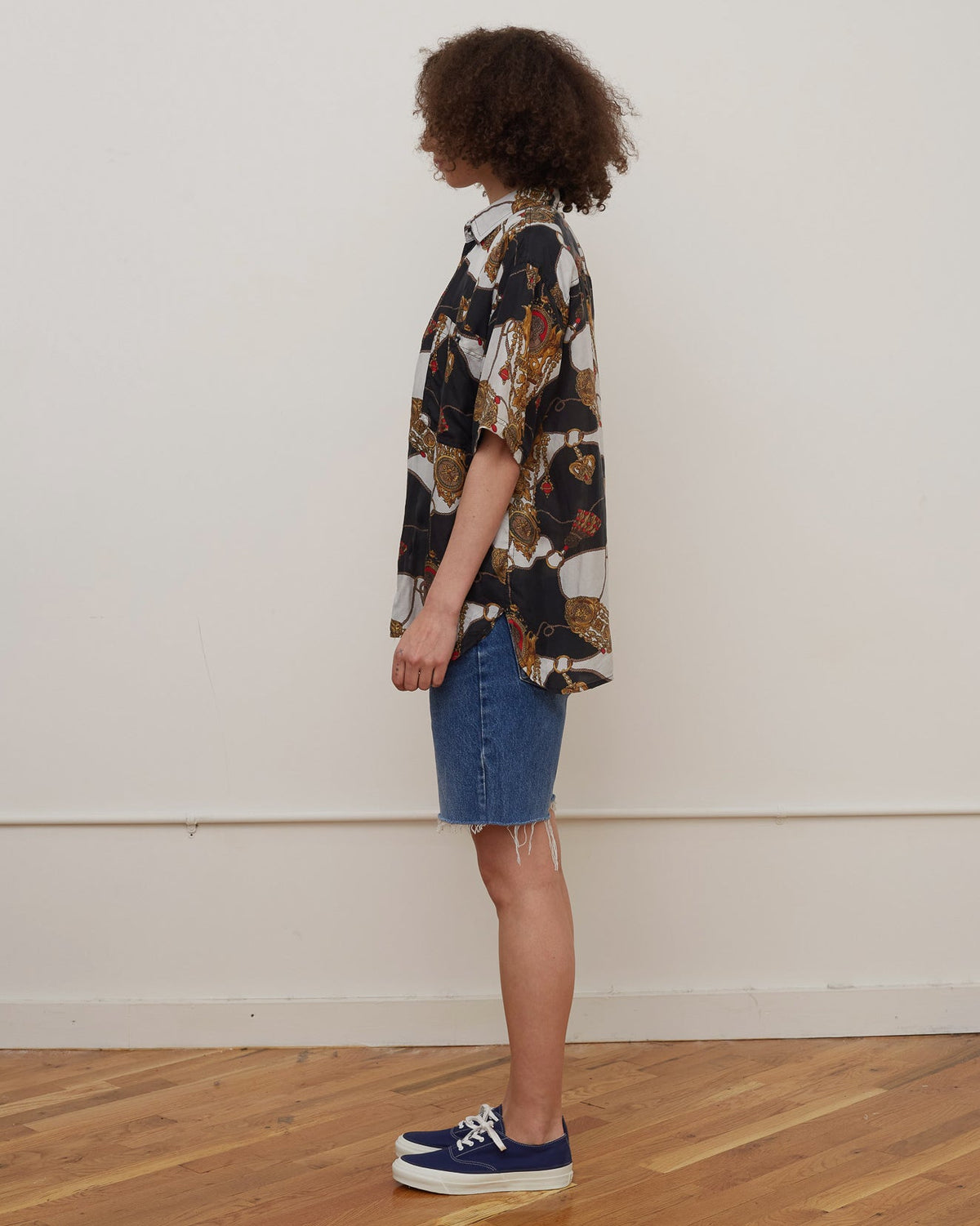 Silk Shirt Short Sleeve / Pattern E