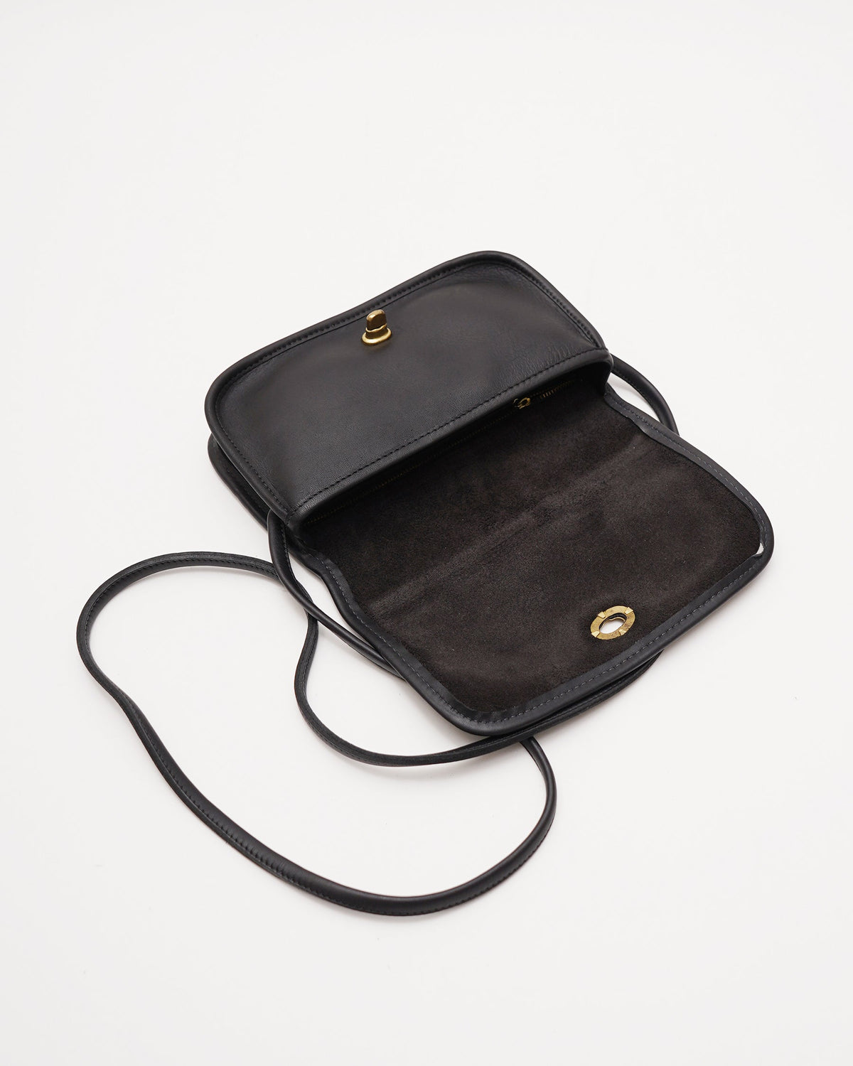 Black Leather Shoulder Bag