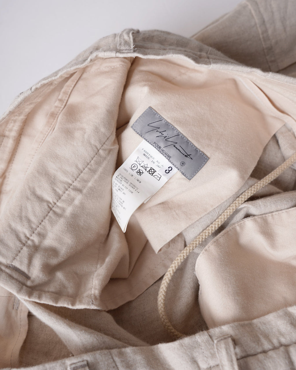 Lace-Up Front Linen Pants