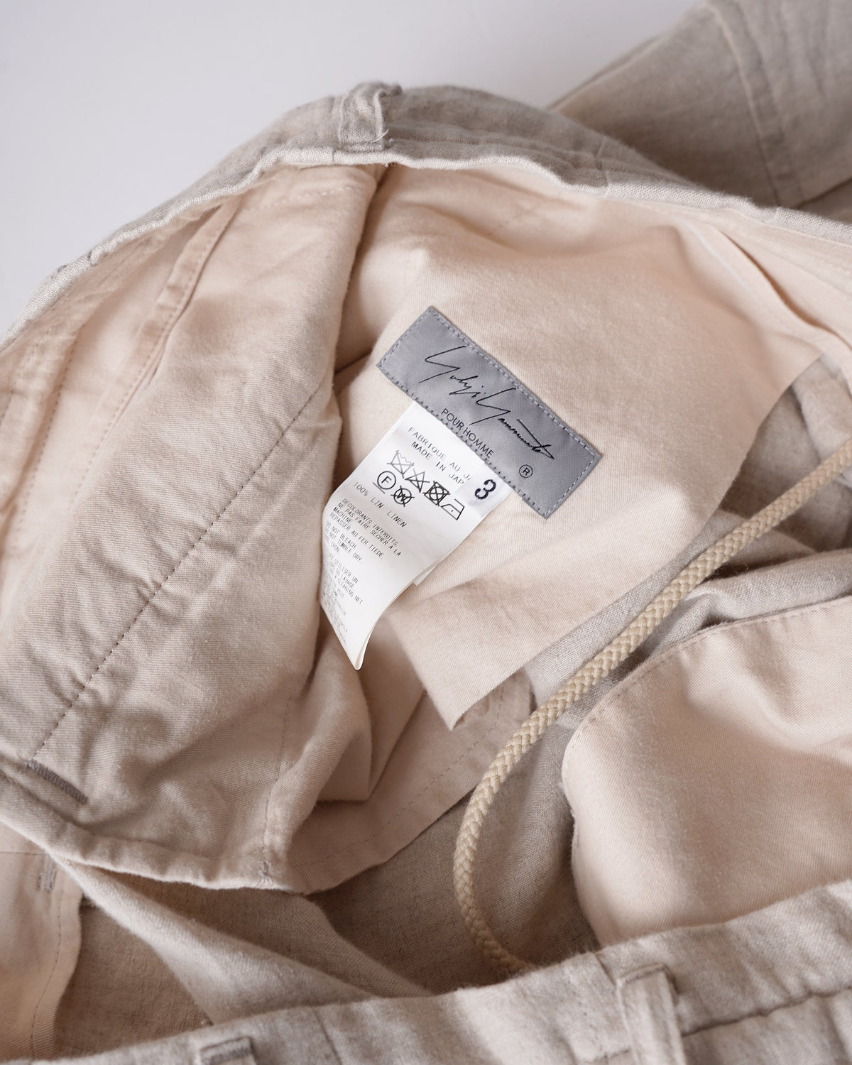 Lace-Up Front Linen Pants