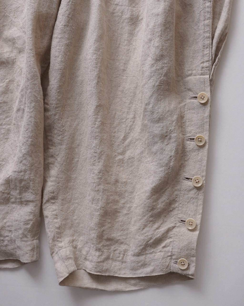Lace-Up Front Linen Pants