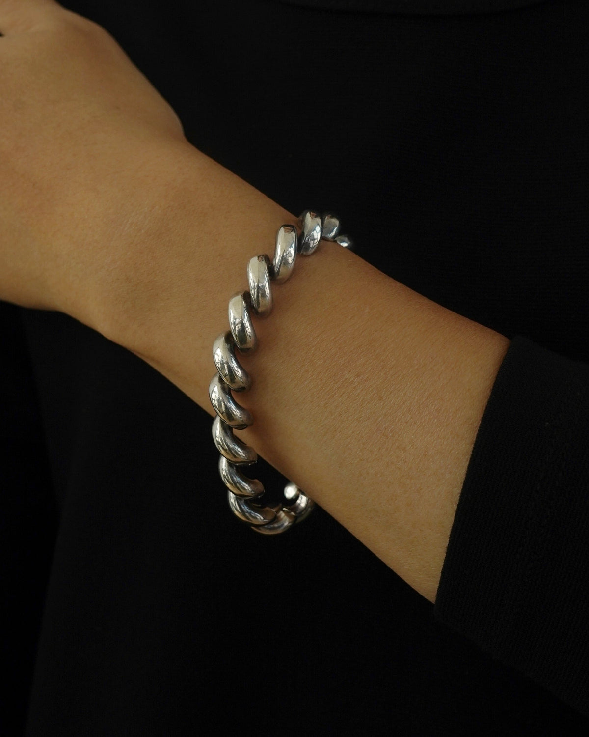 Silver Rope Chain Bracelet