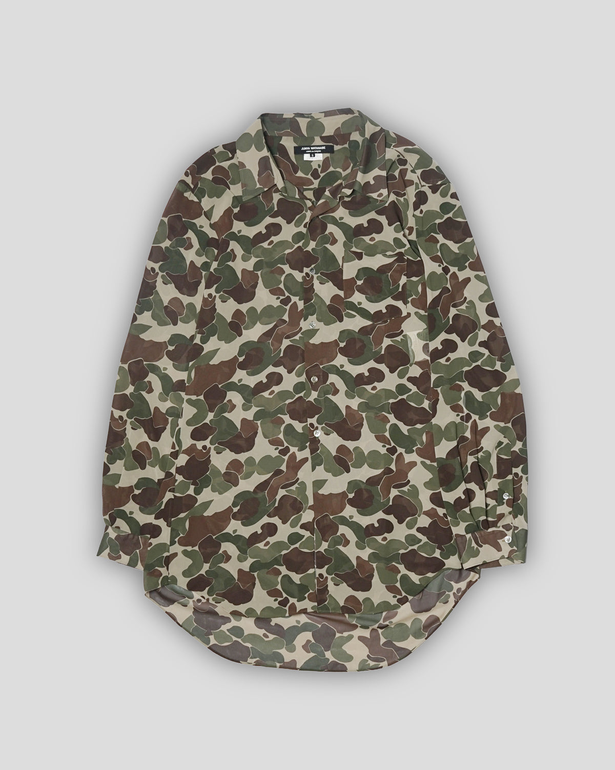 Junya Watanabe Camo Printed Sheer Shirt
