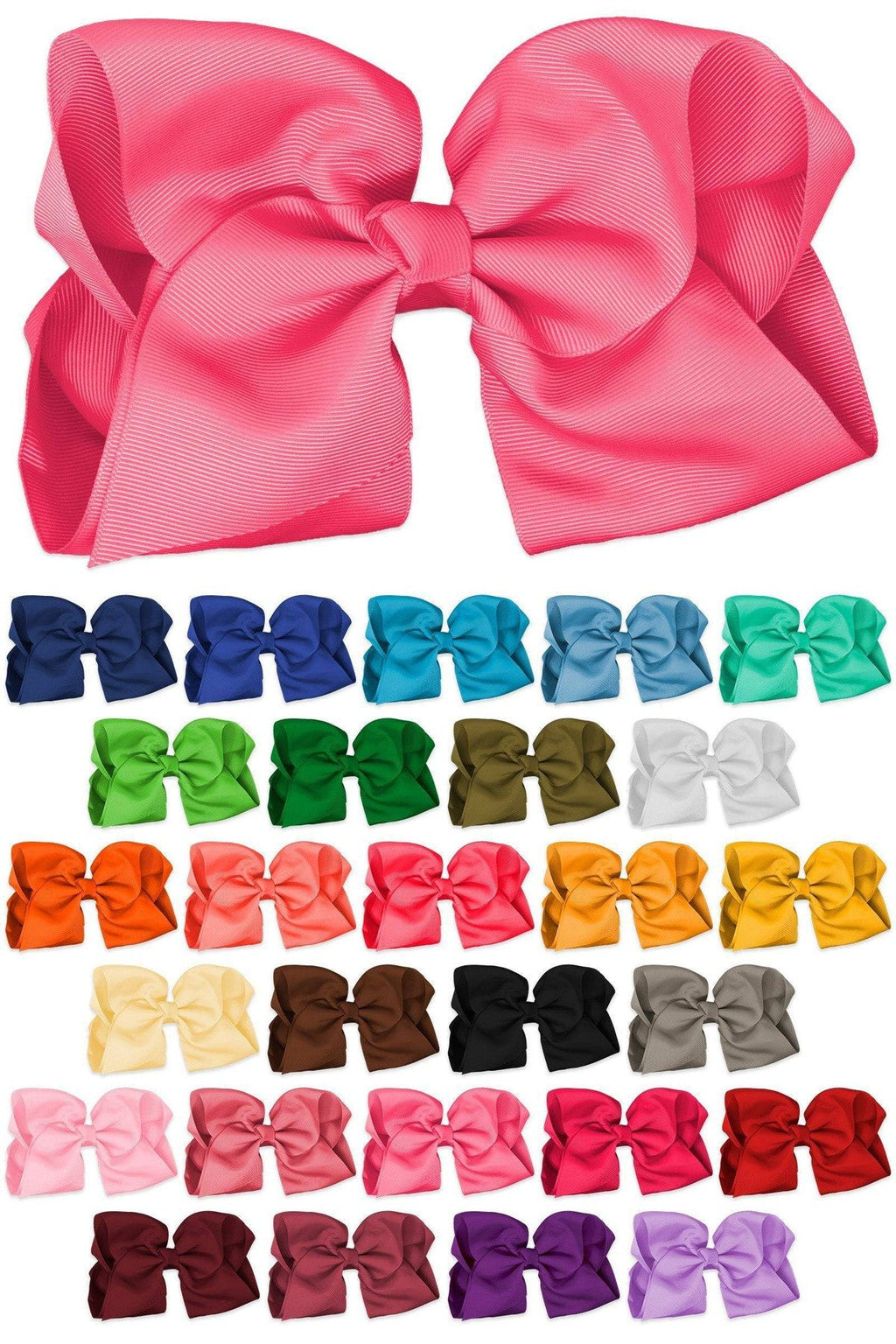8" Solid Color Bows