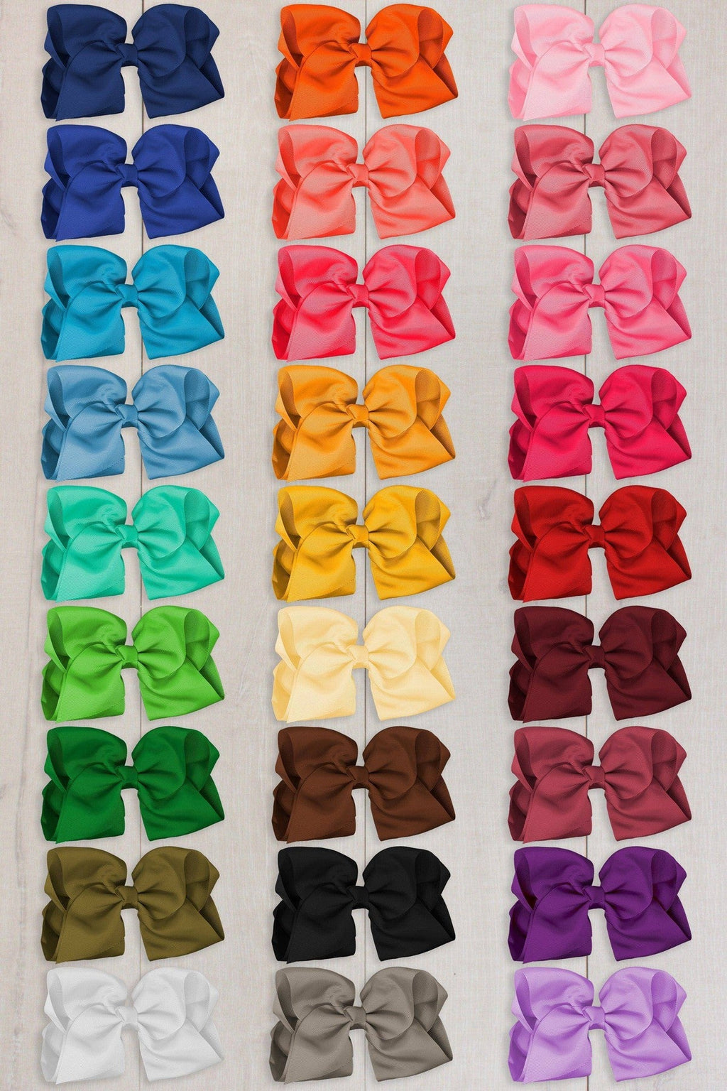8" Solid Color Bows