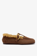 Hydra Shearling Moccasin Burnt Umber Suede
