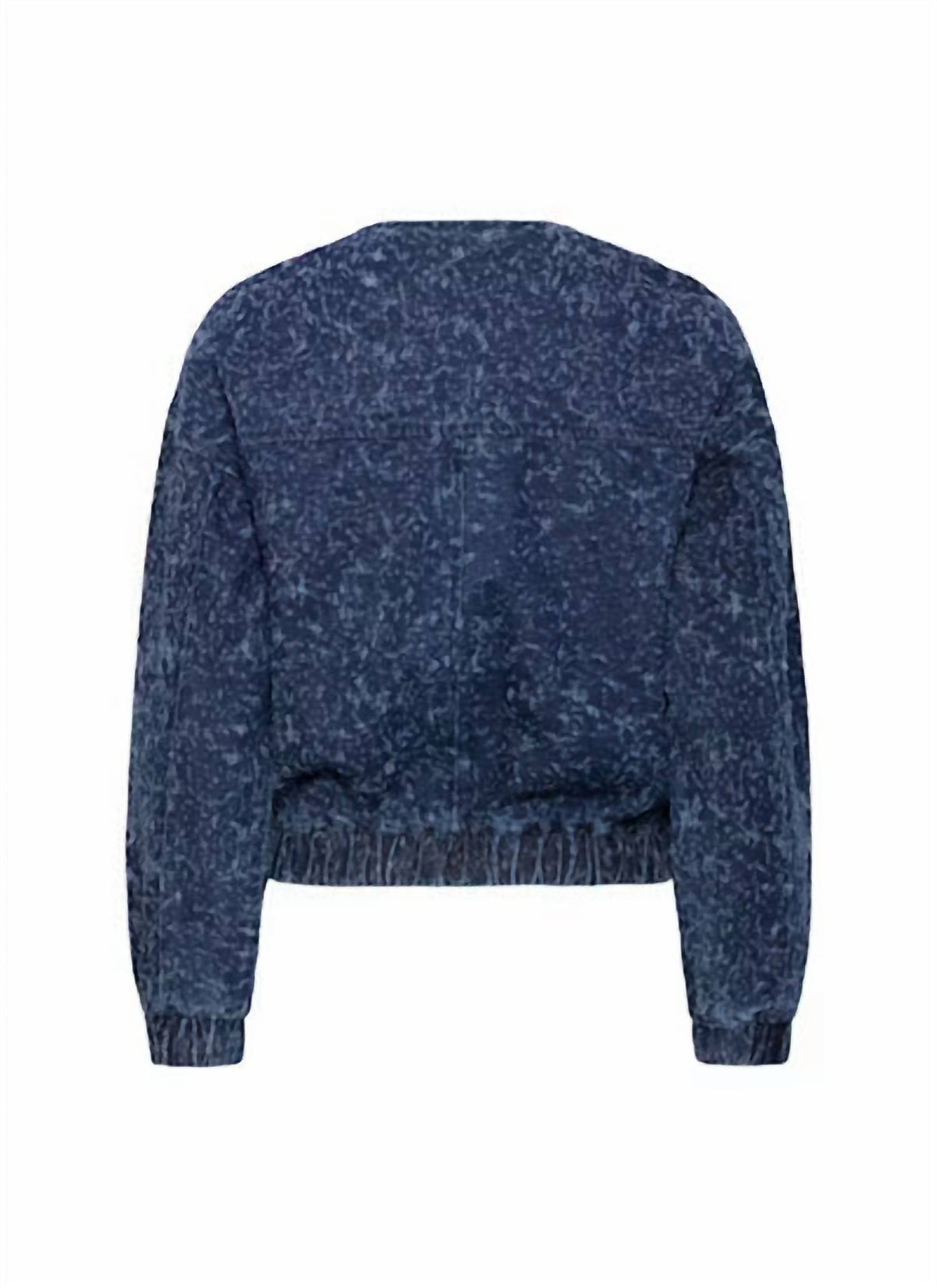 Kanilla Textured Denim Jacket In Dark Blue