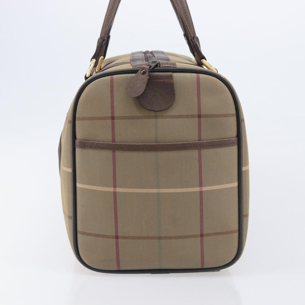 Burberry Nova Check Boston Canvas Canvas Handbag (Pre-Owned)