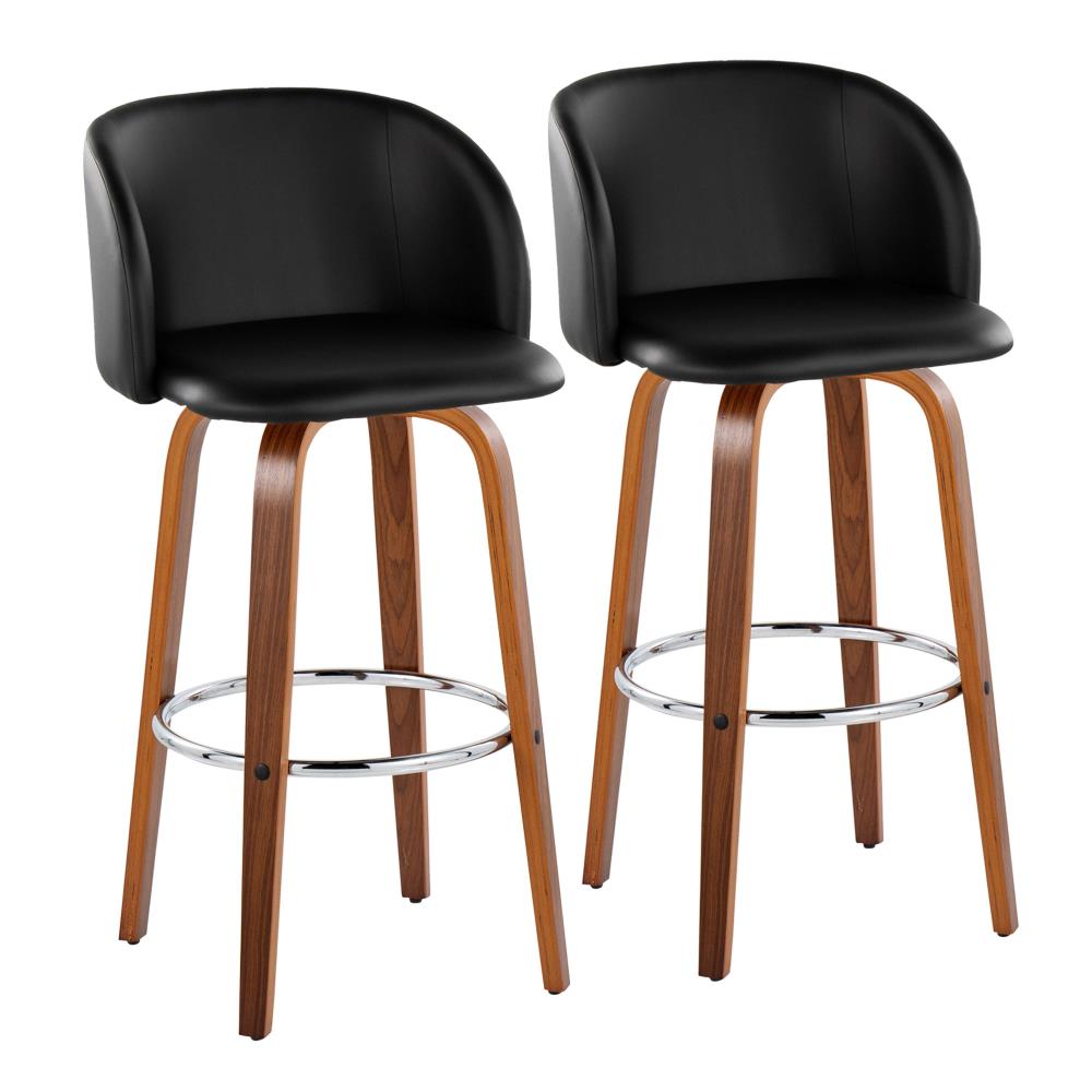 Elegant Bar Chairs with Supportive Metal Footrests