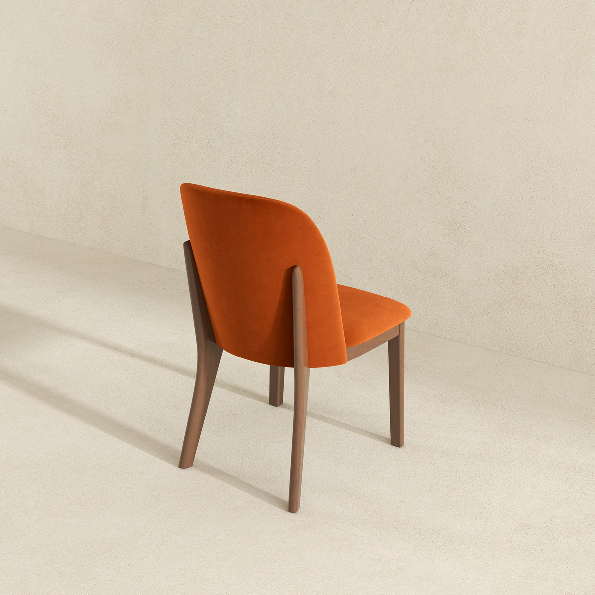 Mid-Century Modern Upholstered Dining Chairs Set of 2