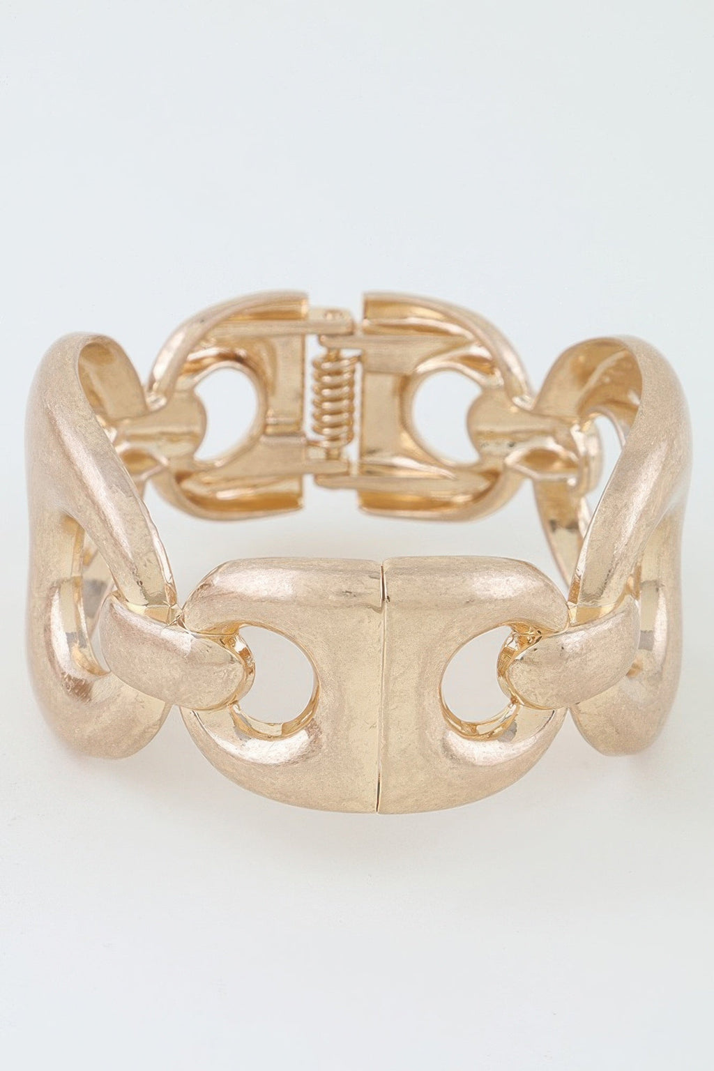 Hammered Mariner Chain Cuff Bracelet