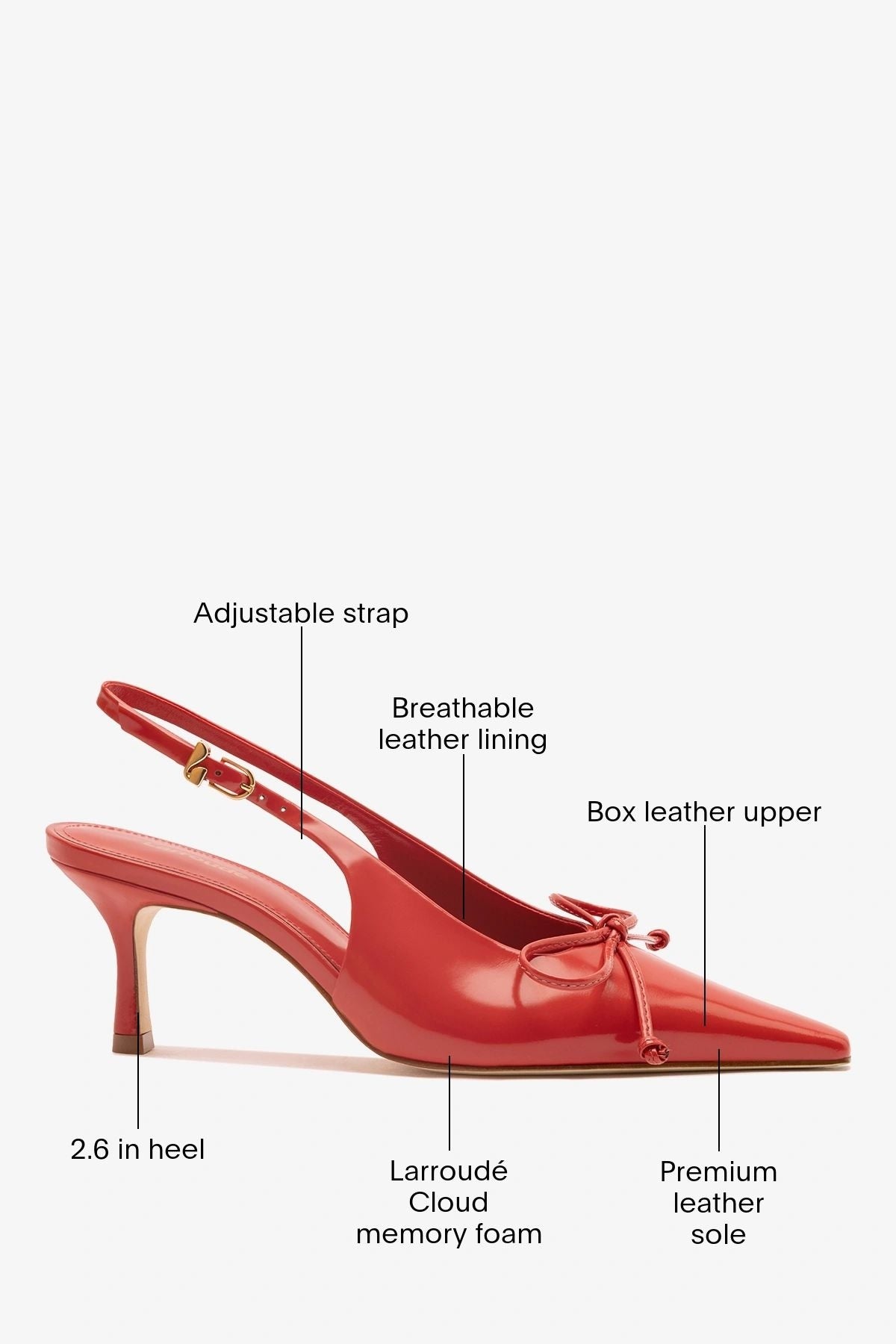 Bardot Pump Scarlet Leather
