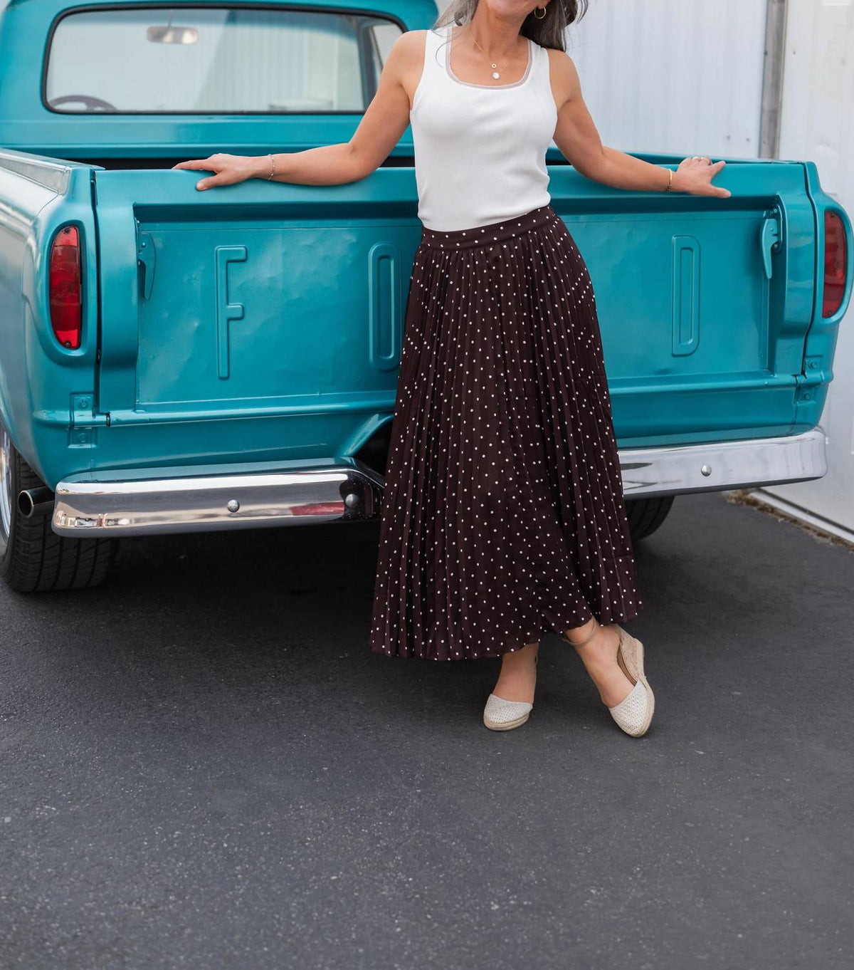 Milly Polka Dot Skirt In Brown/ivory