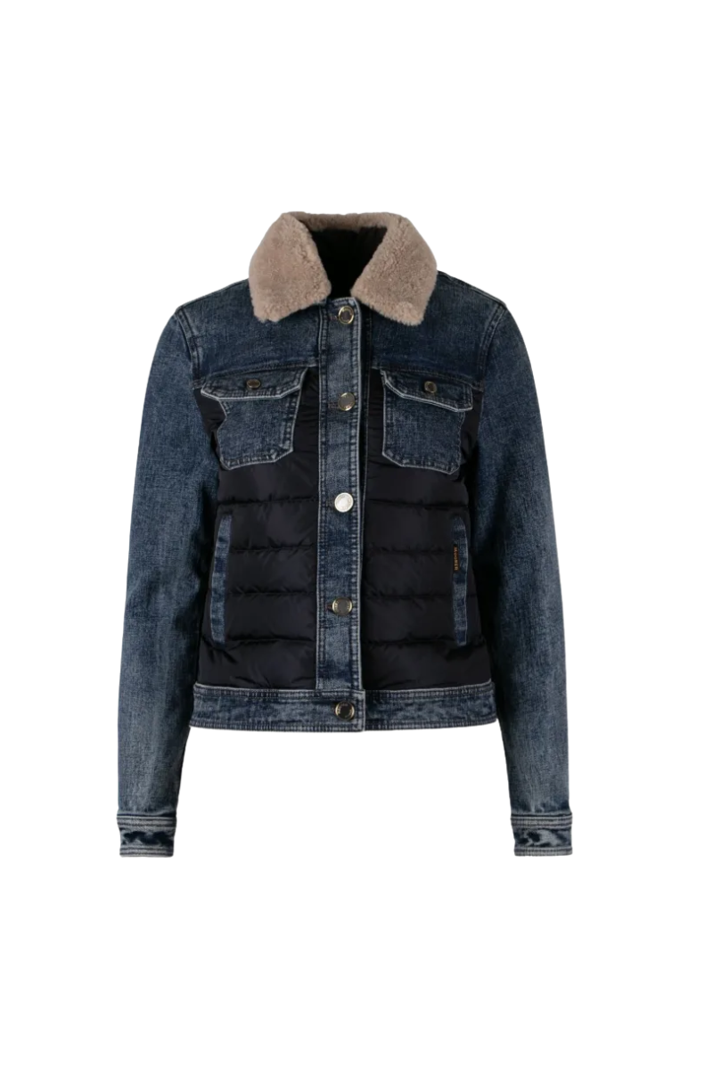 Moorer Petuniafur104D Jacket Denim