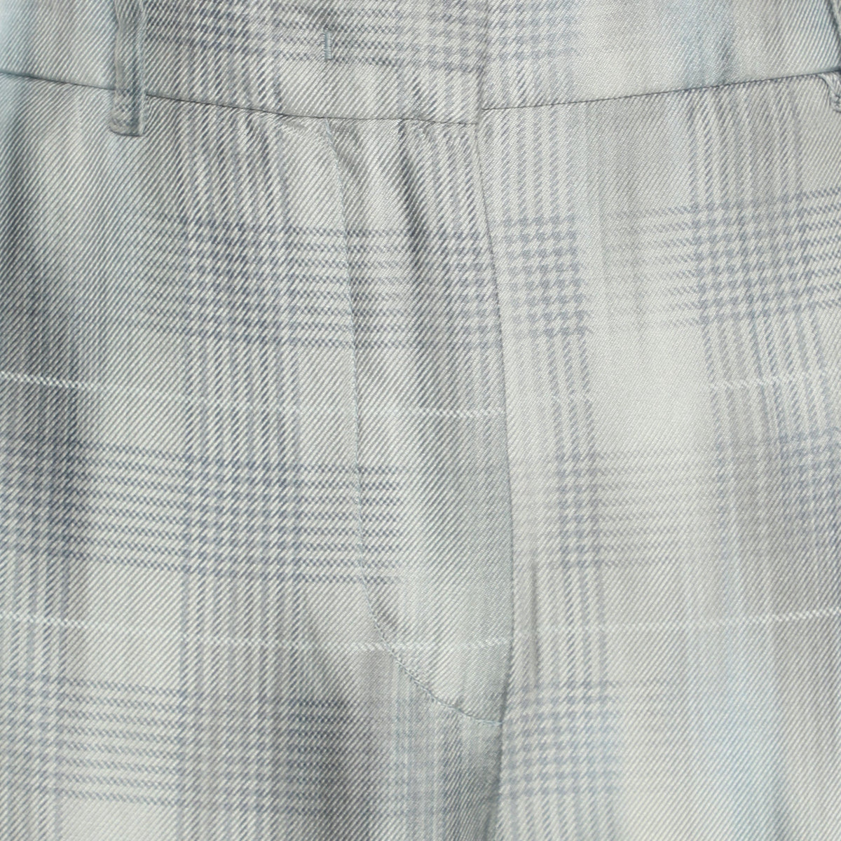 Giorgio Armani Blue Silk Wide Leg Trouser