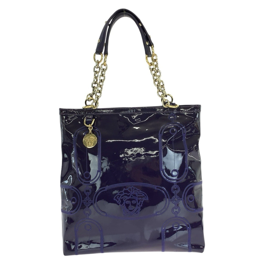 Versace Leather Shoulder Bag Tote Bag (Pre-Owned)