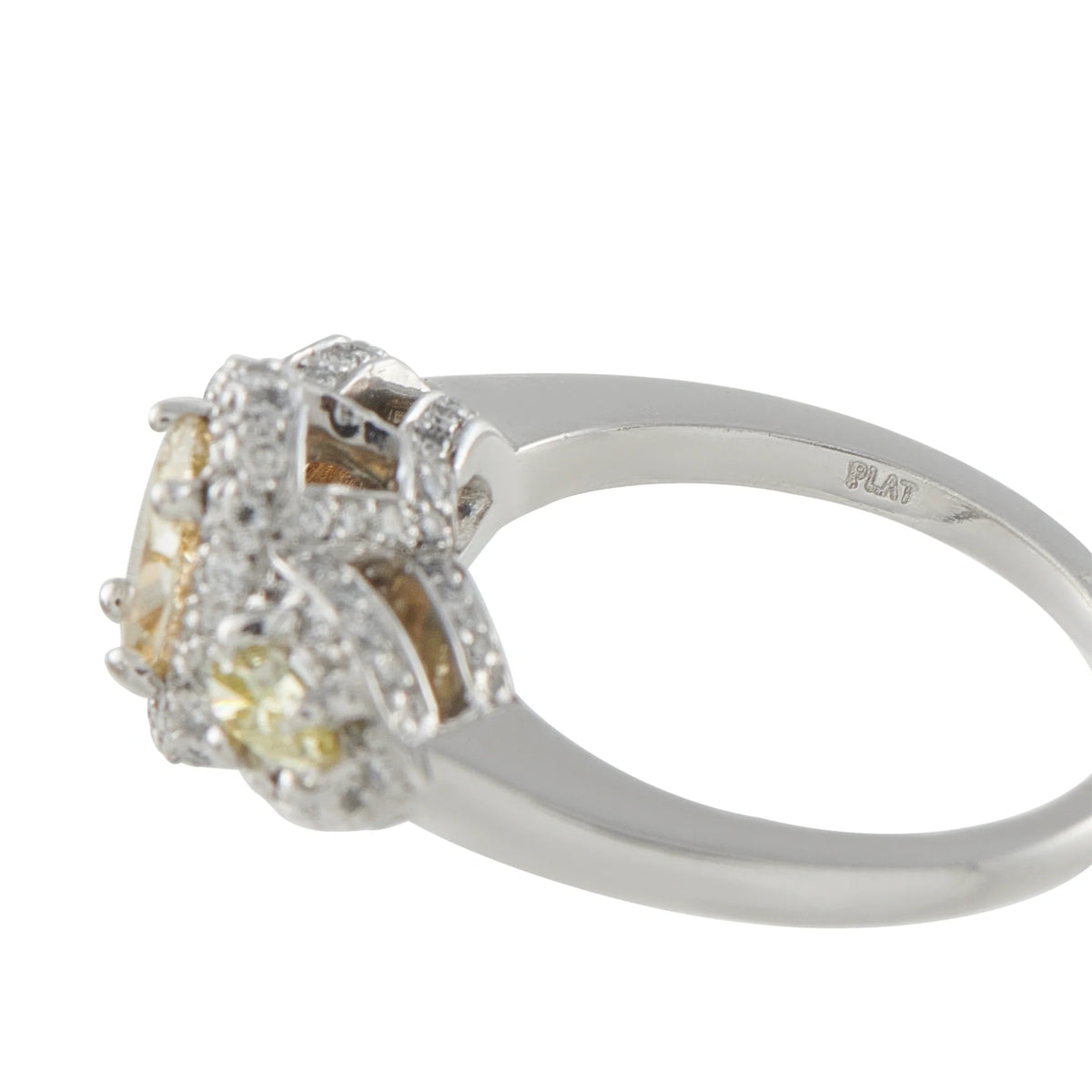 LB Exclusive Platinum 1.71ct Diamond Three-Stone Halo Ring MF17-063026