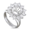 LB Exclusive Platinum 2.50ct Diamond Halo Mounting Ring MF15-082026