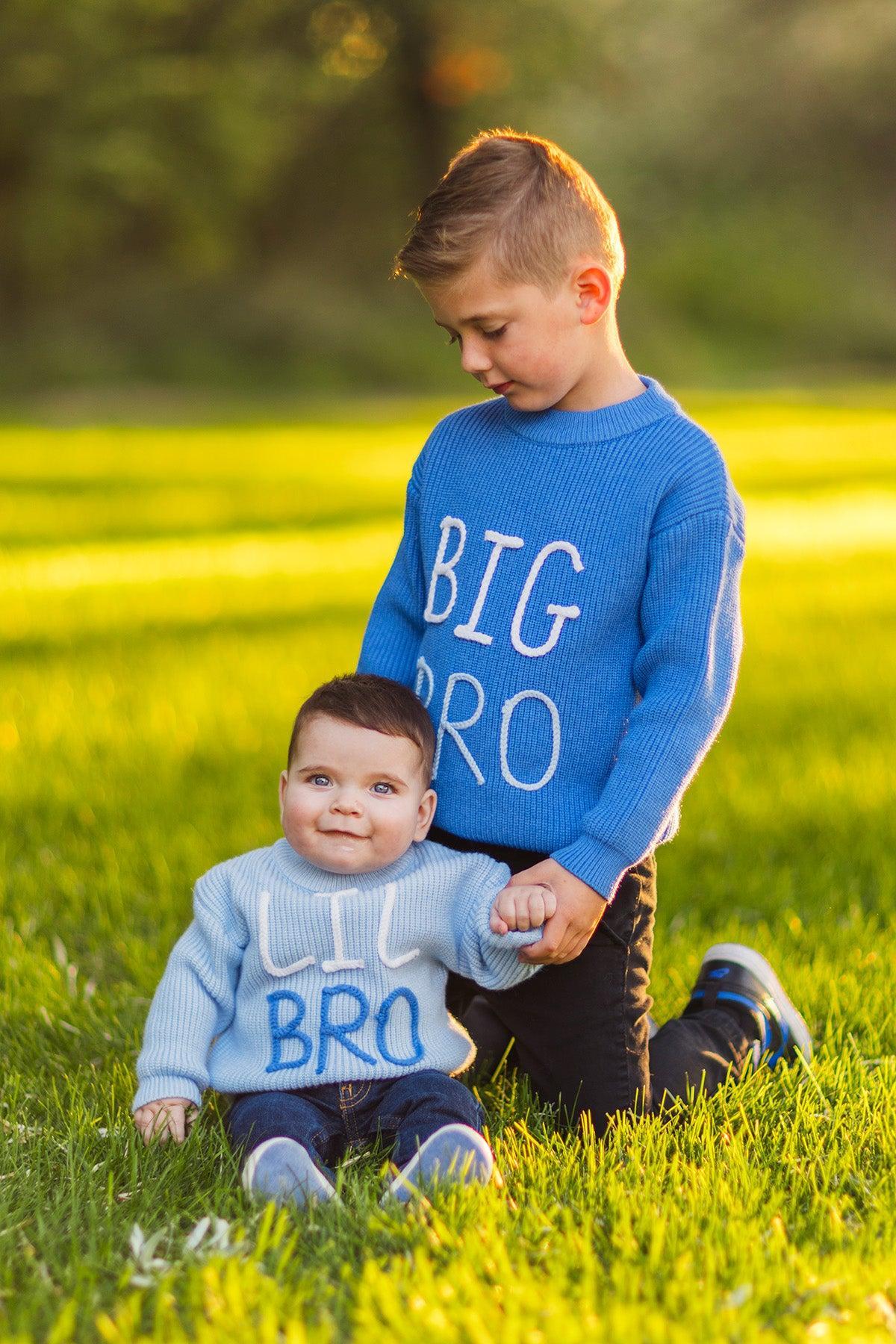 "Big Sis, Lil Sis, Big Bro, Lil Bro" Knit Sweater