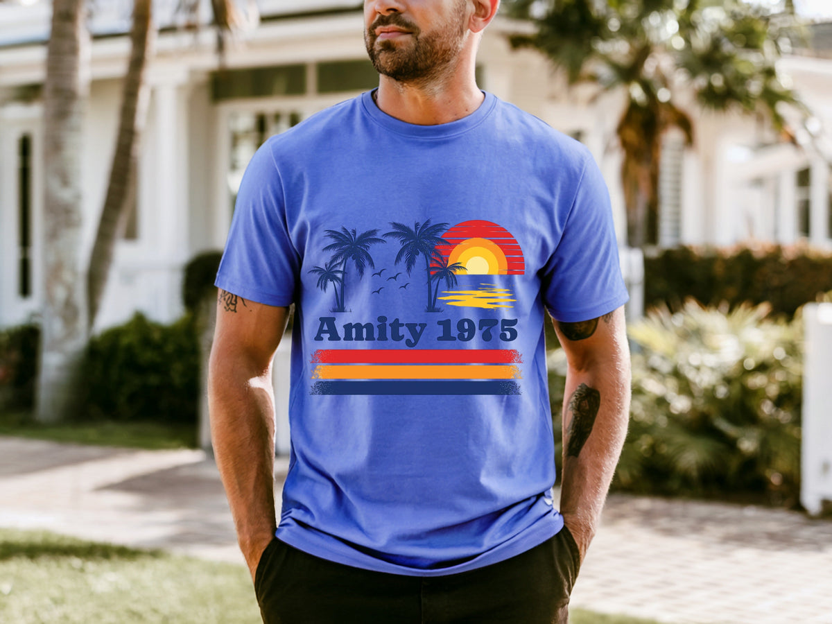 Jaws Neutral Solid Color Simple T-shirt