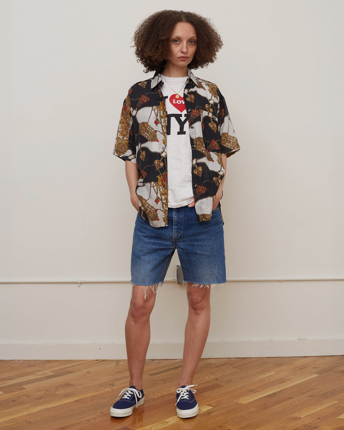 Silk Shirt Short Sleeve / Pattern E