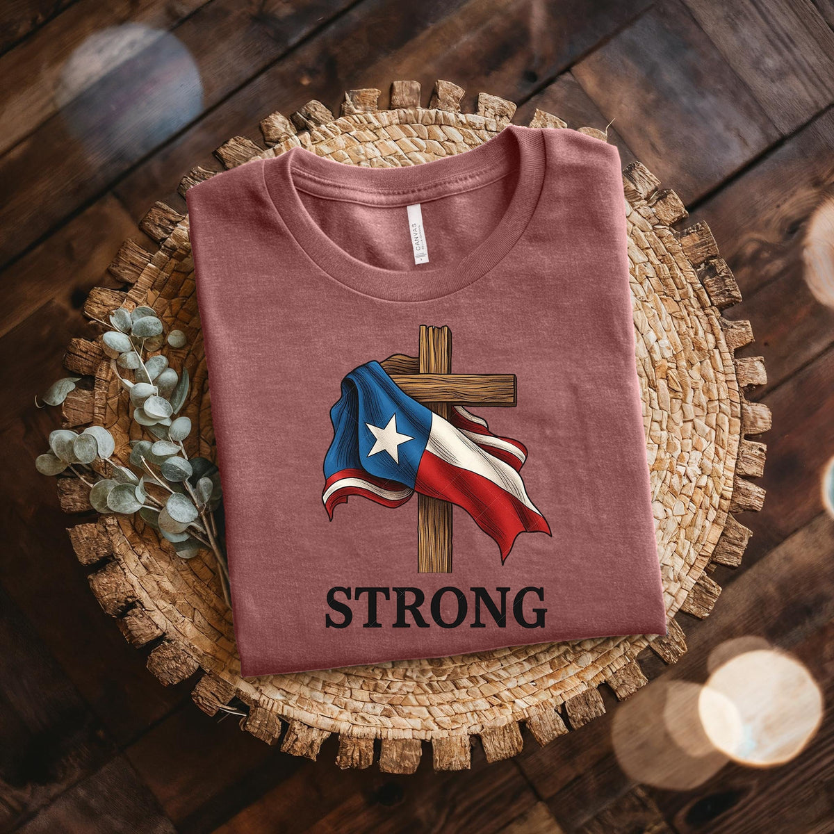 Retro Texas Strong God Bless Texas Print Sweatshirt