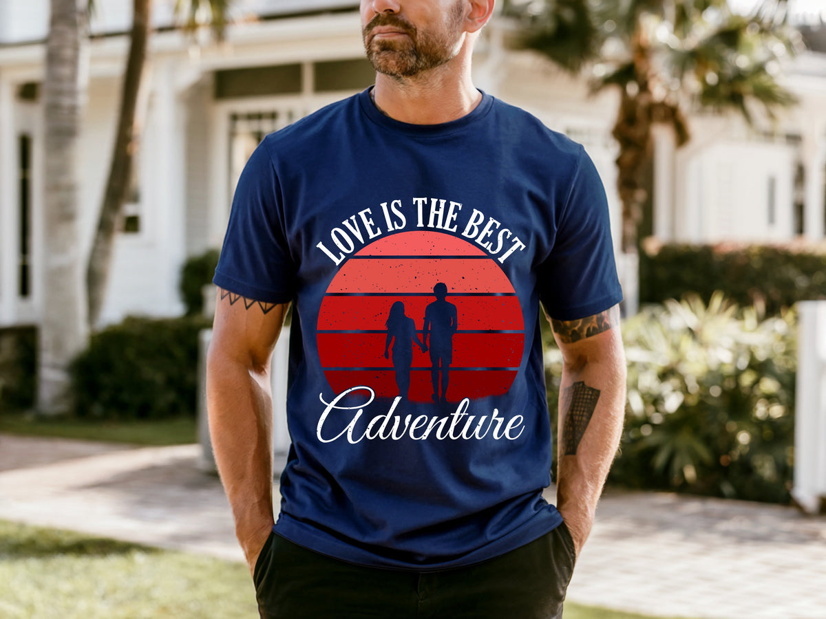 Couple On Vacation Summer Thin Printed Short Sleeves