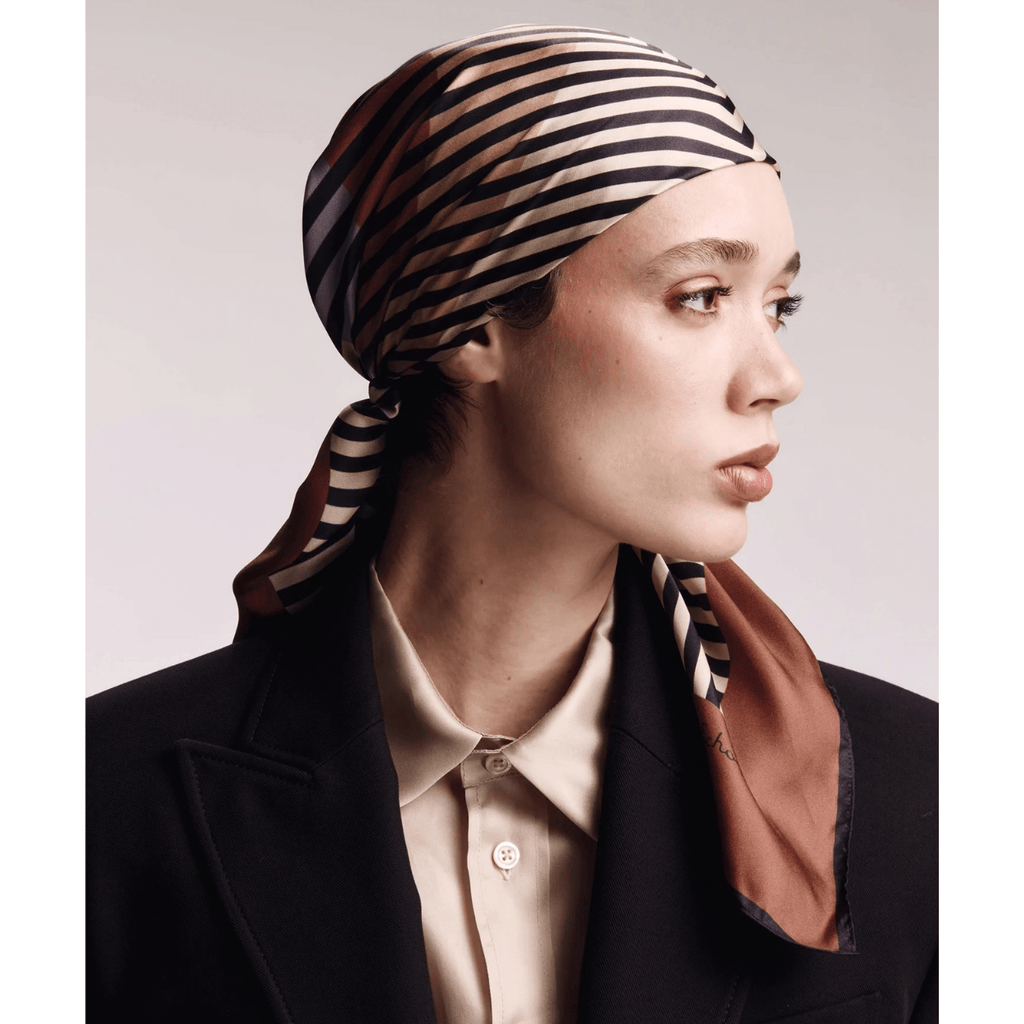 Concentric Stripes Silk Square