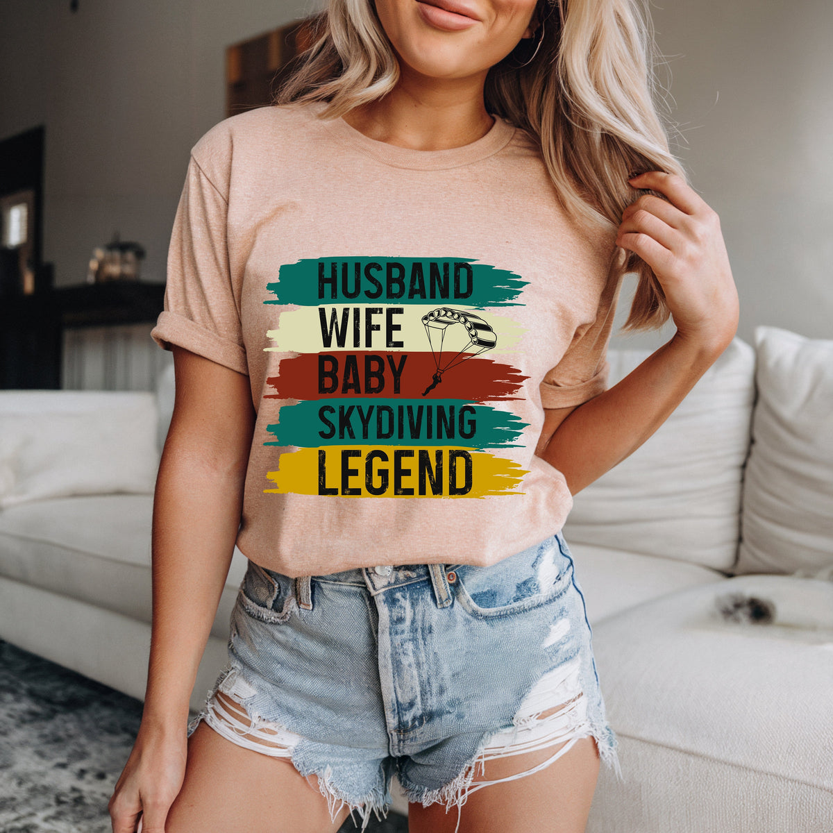 Couple On Vacation Women's Cotton Cartoon Short Sleeves