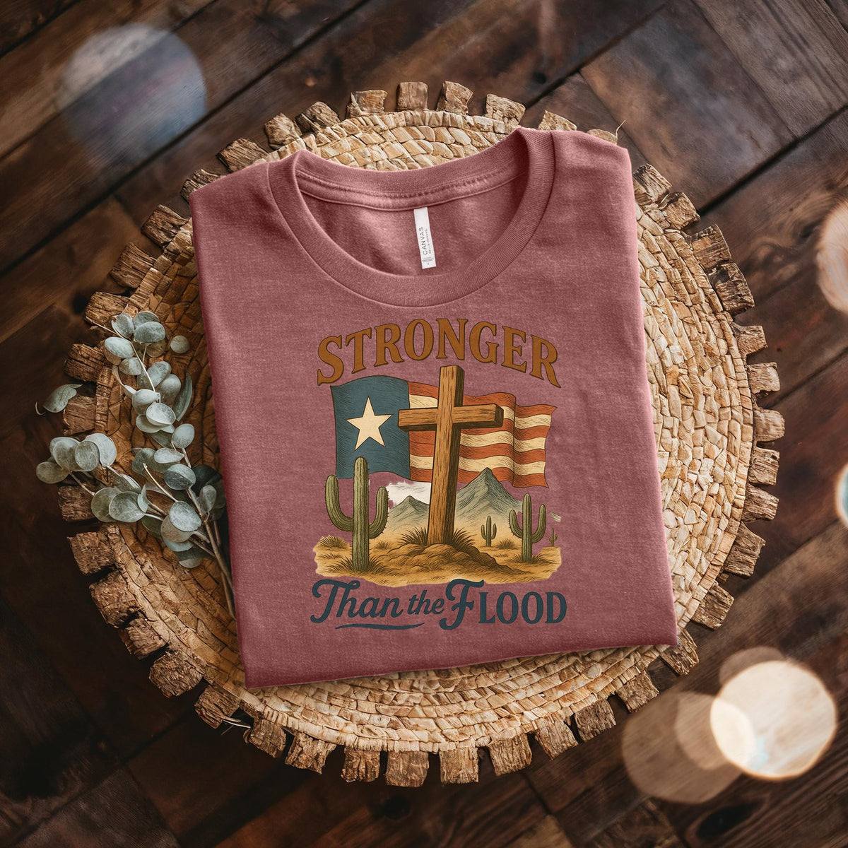 Retro Texas Strong God Bless Texas Print Sweatshirt