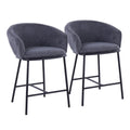 Sleek Steel Counter Stool Set