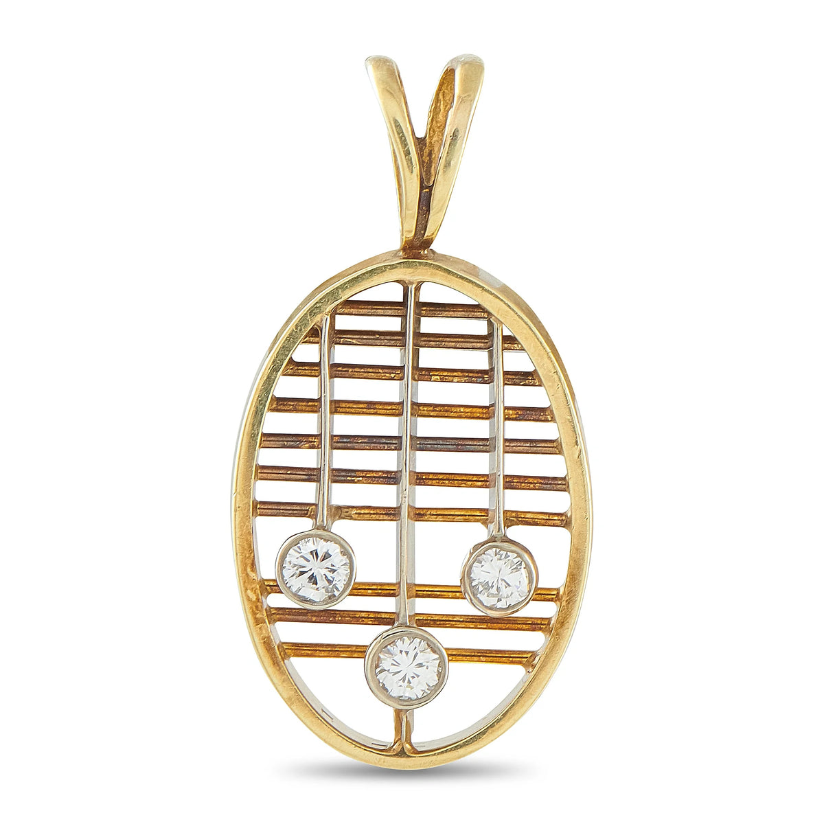 LB Exclusive 14K Yellow Gold 0.30ct Diamond Pendant MF02-091626