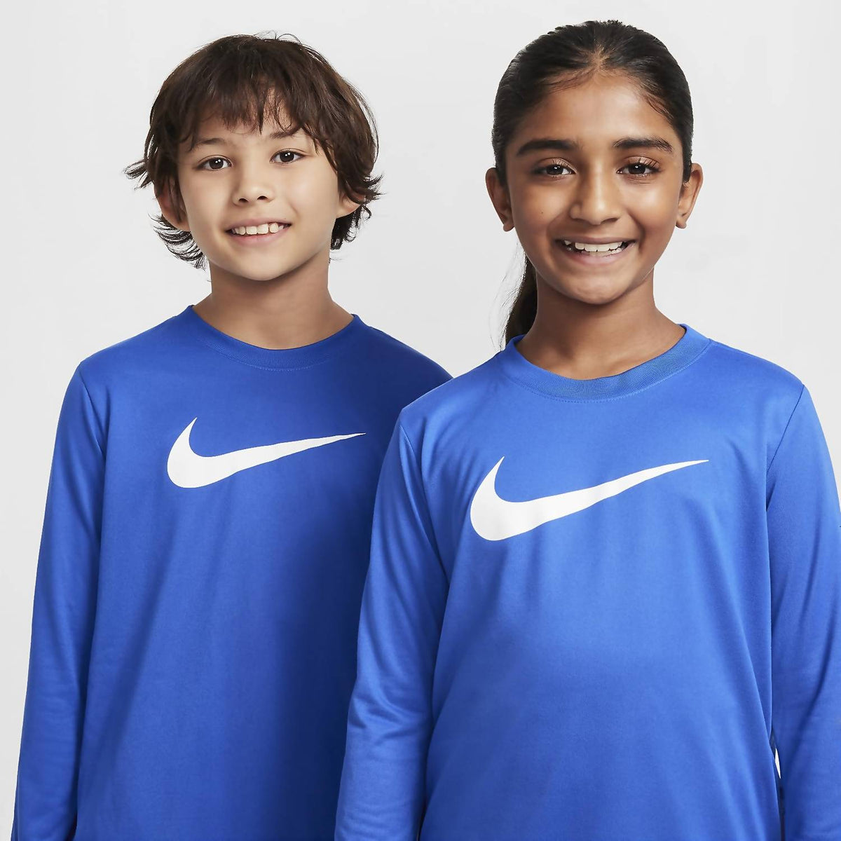 Big Kids' Dri-Fit Long-Sleeve T-Shirt In Blue