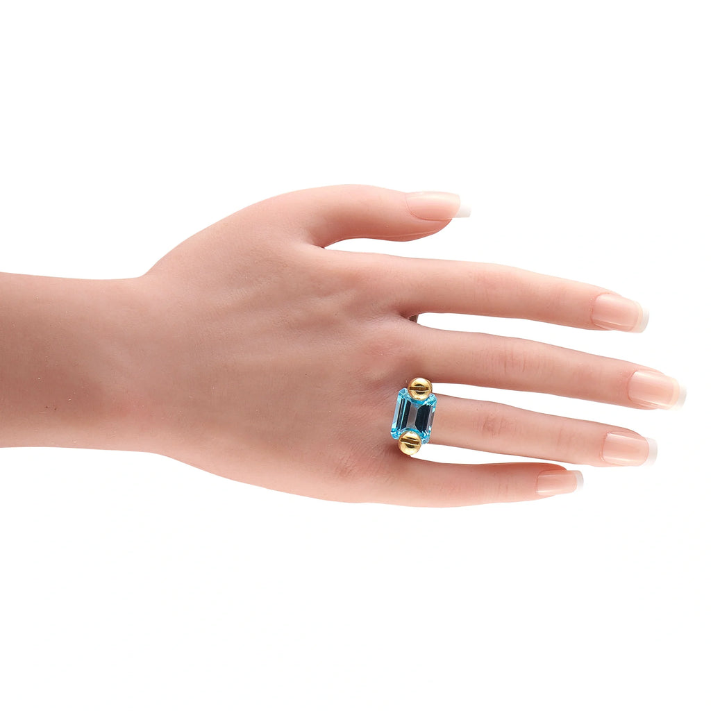 LB Exclusive 18K Yellow Gold Topaz Ring MF05-082526
