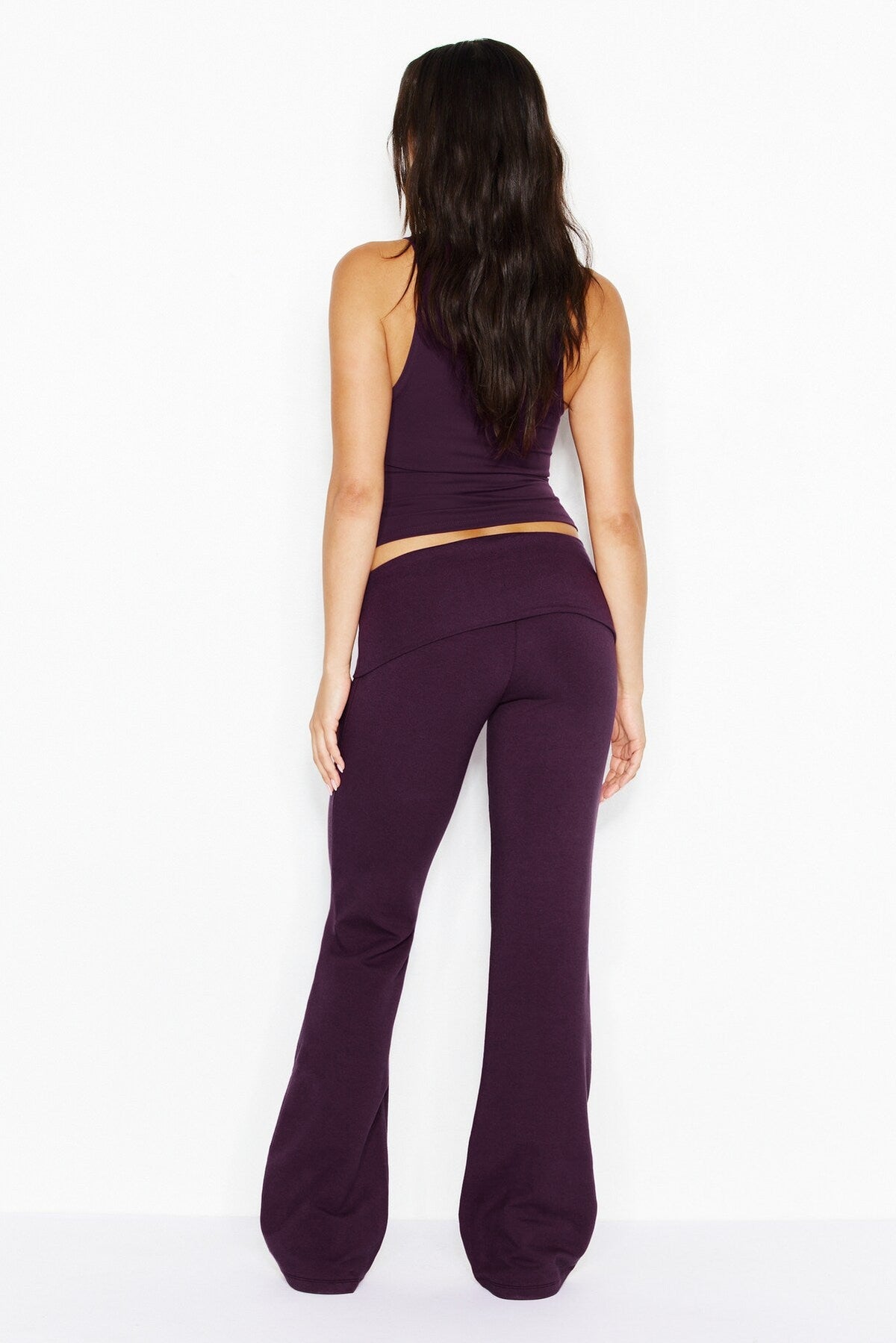 StretchTerry Foldover Bootcut Pants
