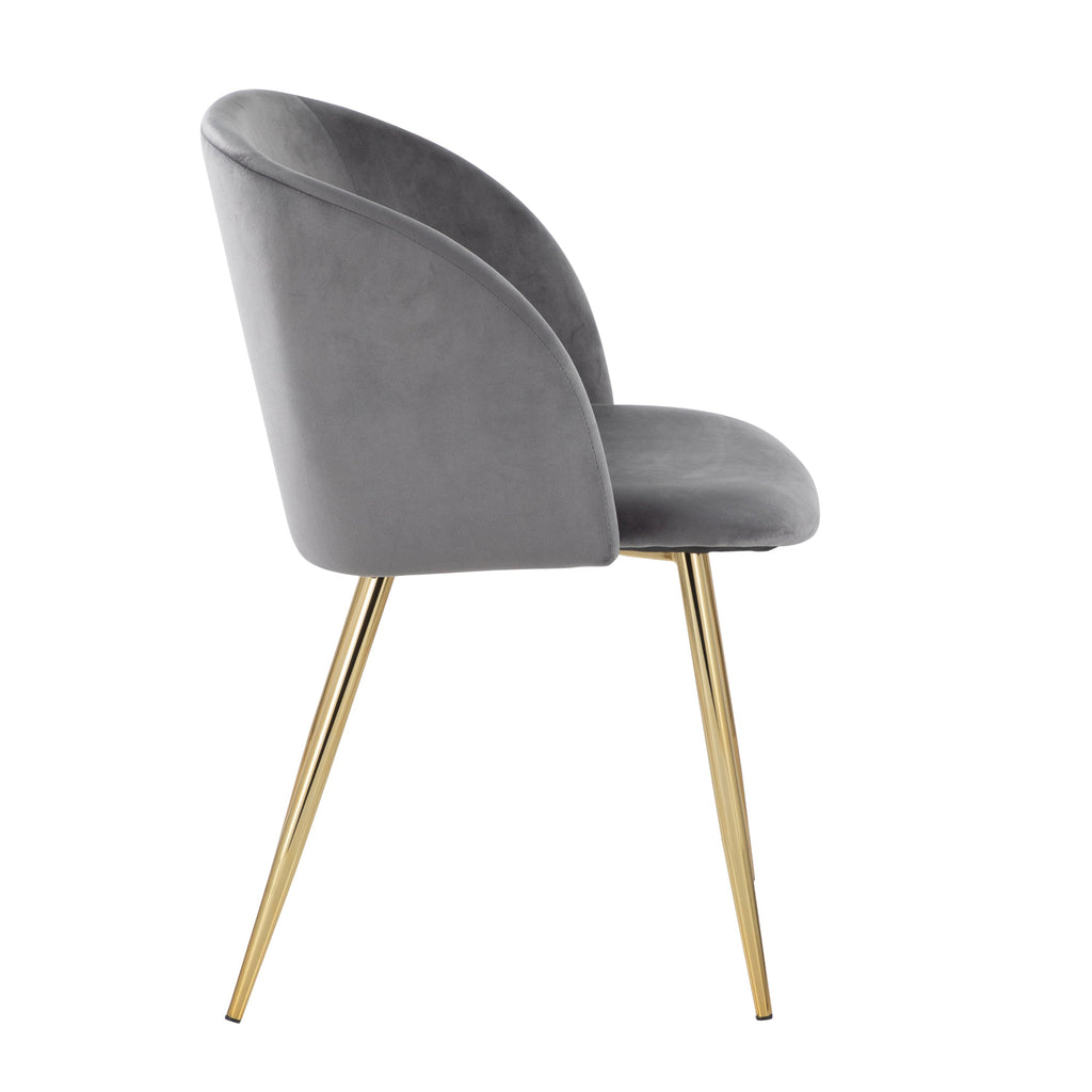Modern Glam Seating Pair with Tailored Velvet Finish